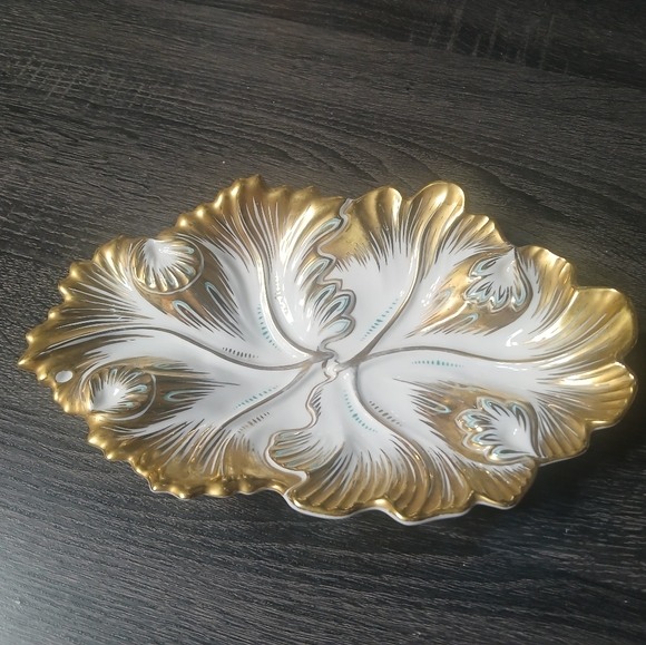 Vintage German RPM Gold Gilt Porcelain Dish - Picture 1 of 14